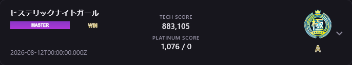The score from the mid-song restart